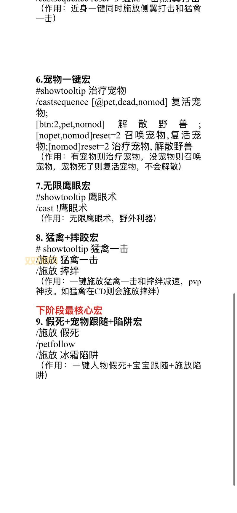 TBC怀旧服猎人实用宏大全，一键输出，解放双手！