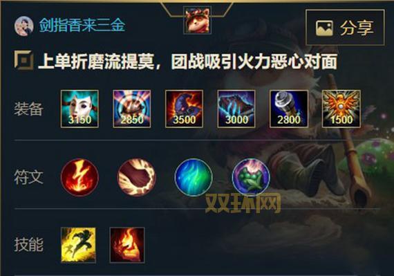 上单提莫出装选什么？老玩家教你正确出装思路！