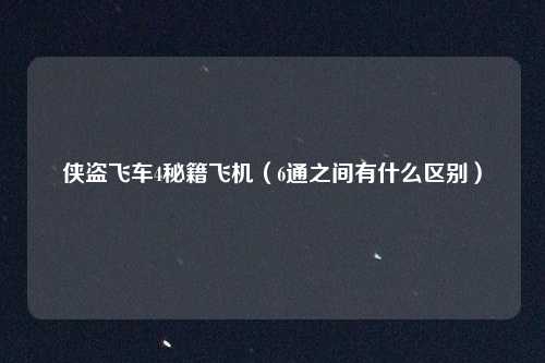 侠盗飞车4秘籍飞机（6通之间有什么区别）