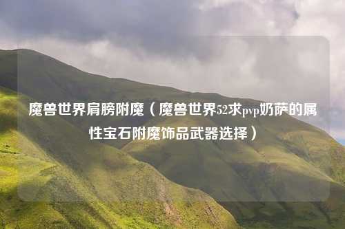 魔兽世界肩膀附魔（魔兽世界52求pvp奶萨的属性宝石附魔饰品武器选择）