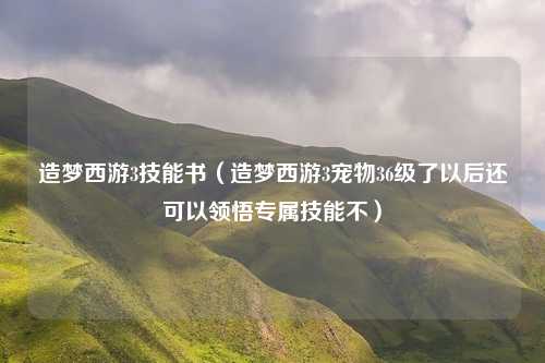 造梦西游3技能书（造梦西游3宠物36级了以后还可以领悟专属技能不）