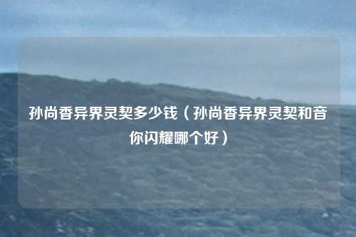 孙尚香异界灵契多少钱（孙尚香异界灵契和音你闪耀哪个好）