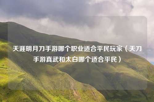 天涯明月刀手游哪个职业适合平民玩家（天刀手游真武和太白哪个适合平民）