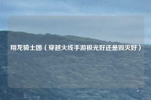 翔龙骑士团（穿越火线手游极光好还是毁灭好）