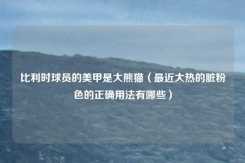 比利时球员的美甲是大熊猫（最近大热的脏粉色的正确用法有哪些）