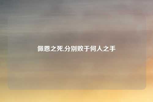 佩恩之死,分别败于何人之手