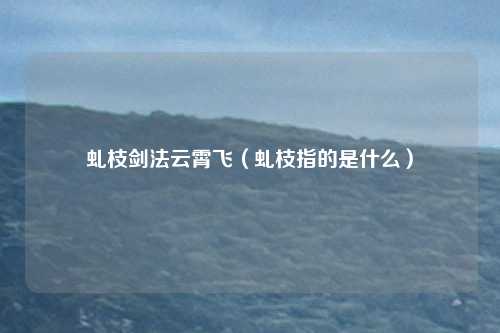 虬枝剑法云霄飞（虬枝指的是什么）