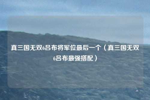 真三国无双6吕布将军位最后一个（真三国无双6吕布最强搭配）