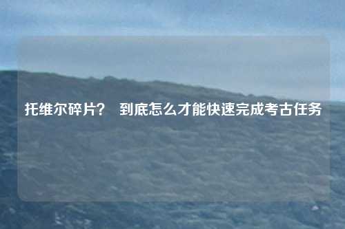 托维尔碎片？  到底怎么才能快速完成考古任务