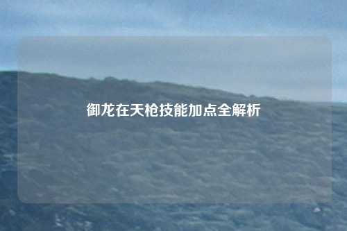 御龙在天枪技能加点全解析