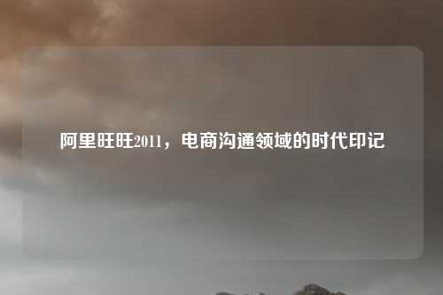 阿里旺旺2011，电商沟通领域的时代印记