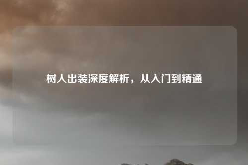 树人出装深度解析，从入门到精通