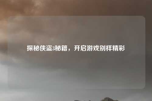 探秘侠盗3秘籍，开启游戏别样精彩