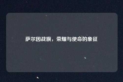 萨尔因战旗，荣耀与使命的象征
