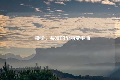 焗染烫，头发的华丽变奏曲