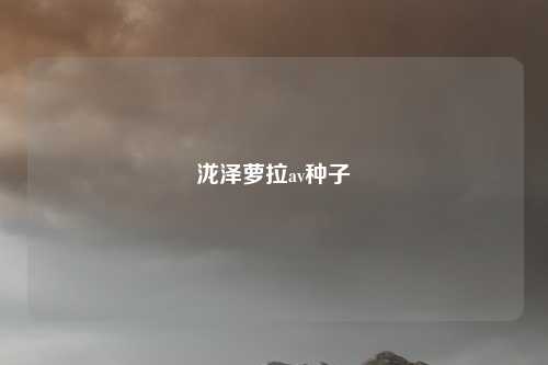 泷泽萝拉av种子