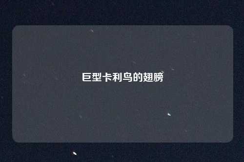 巨型卡利鸟的翅膀