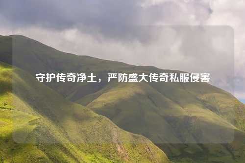 守护传奇净土，严防盛大传奇私服侵害