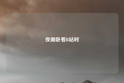 夜阑卧看B站时