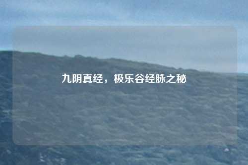 九阴真经，极乐谷经脉之秘