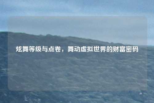 炫舞等级与点卷，舞动虚拟世界的财富密码