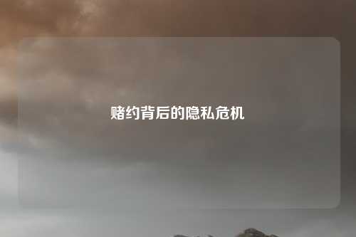 赌约背后的隐私危机