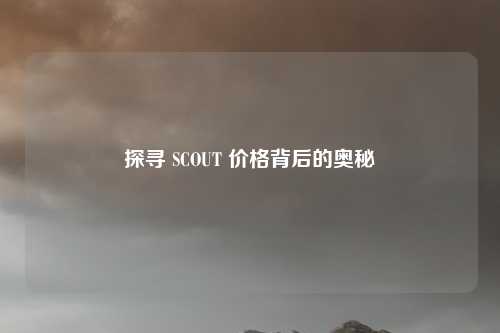 探寻 SCOUT 价格背后的奥秘