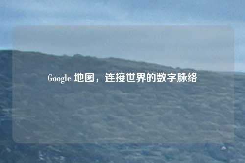 Google 地图，连接世界的数字脉络