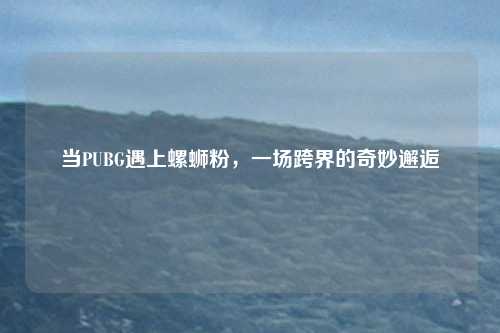 当PUBG遇上螺蛳粉，一场跨界的奇妙邂逅