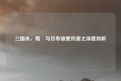 三国杀，荀彧与吕布谁更厉害之深度剖析